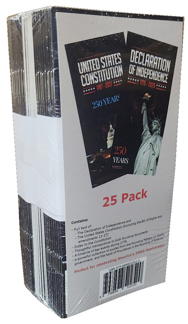 Book cover for Pocket Declaration & Constitution - 250th Anniversary Edition (25-Pack)