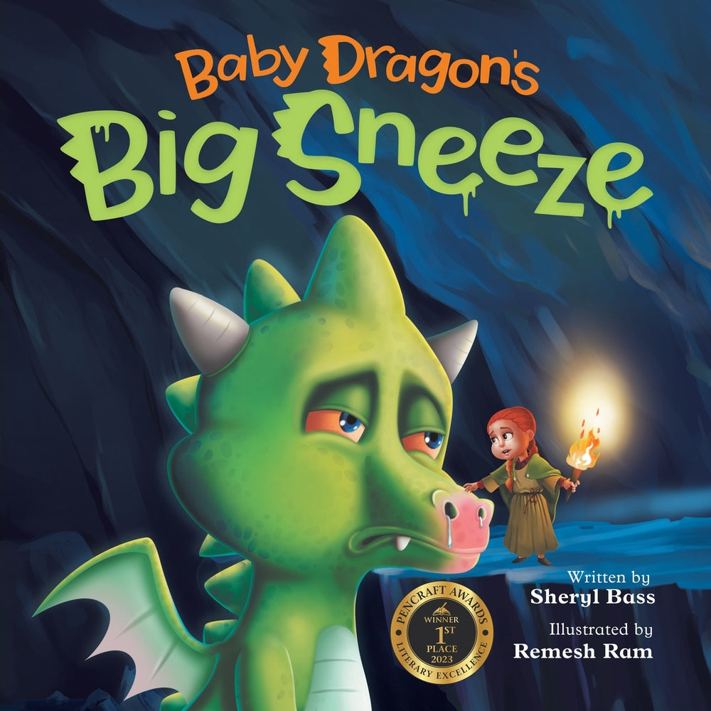 Book cover for Baby Dragon's Big Sneeze: A Picture Book About Empathy and Trust for Children Age 3-7