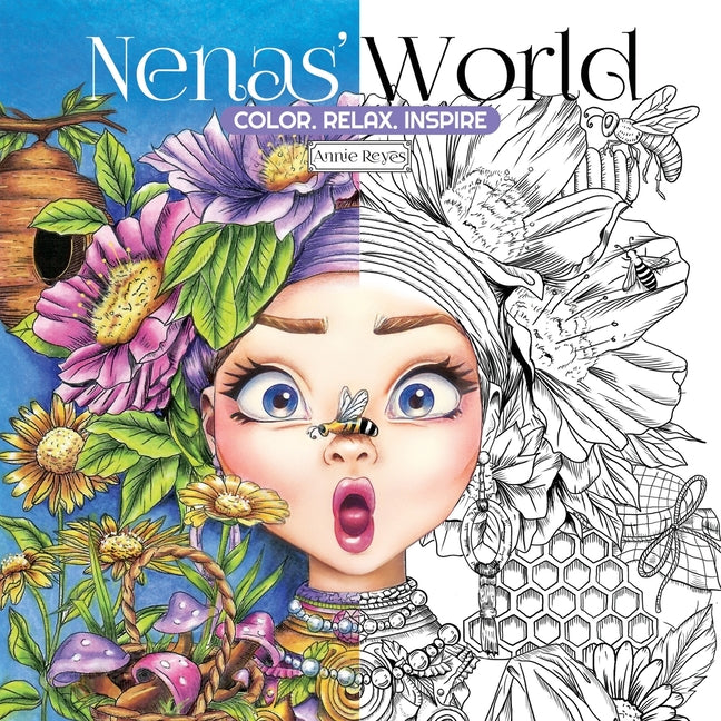 Book cover for Nenas' World. Color. Relax. Inspire