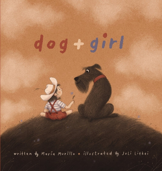 Book cover for dog+girl