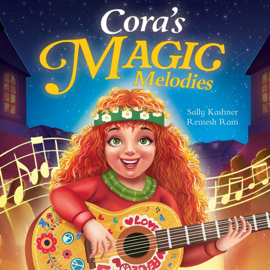 Book cover for Cora's Magic Melodies: A Children's Book About Music, Kindness, and Community