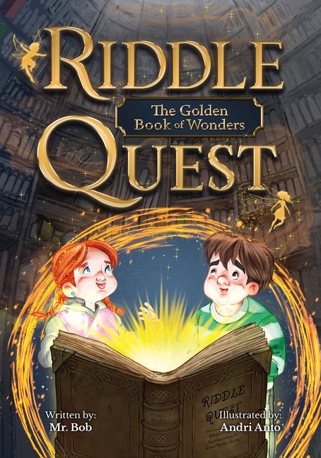 Book cover for Riddle Quest: The Golden Book of Wonders