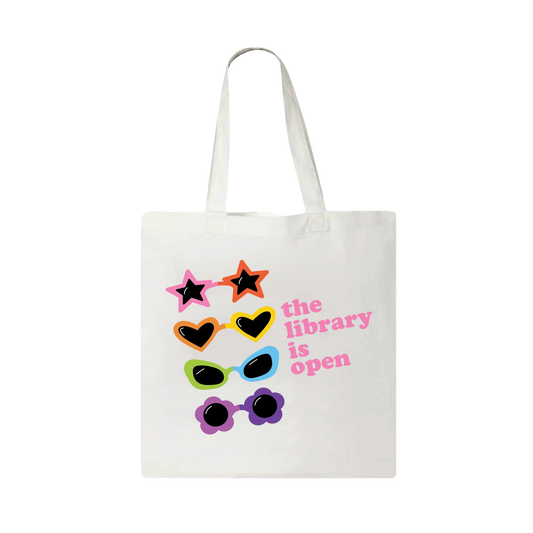 Allstora: The Library Is Open Tote Bag