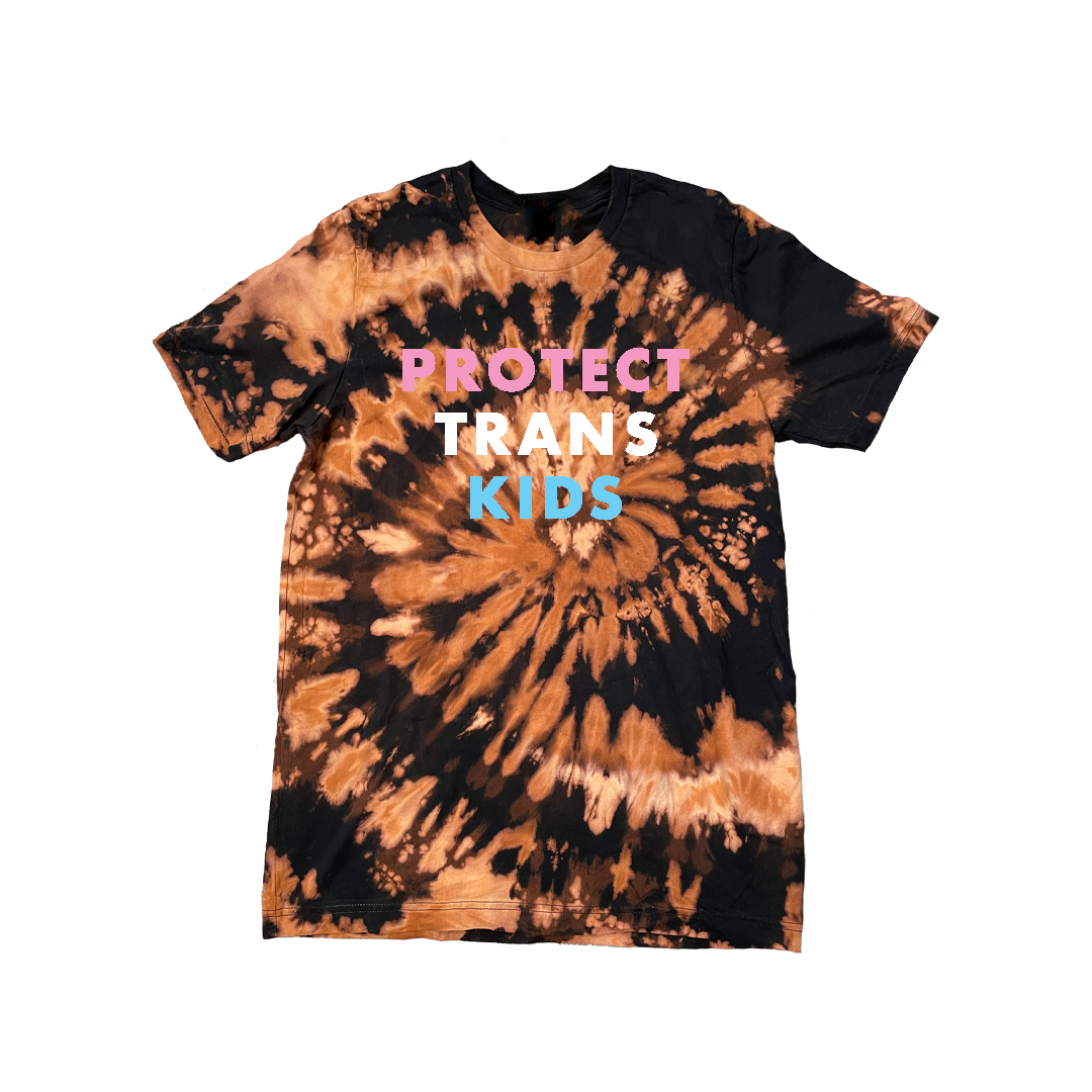 Protect Trans Kids Bleach Tie-Dye - Tee Shirt